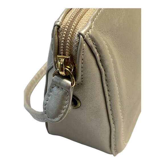 Vintage Liz Claiborne Leather Co. Mini Crossbody Bag – Champagne Leather – LC Go - Picture 4 of 9